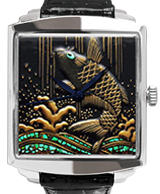 蒔絵時計「鯉のたきのぼり」