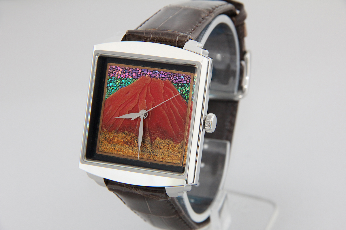 漆蒔絵時計「浄雅」富士